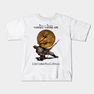 WWI Gold for French Victory Kids T-Shirt